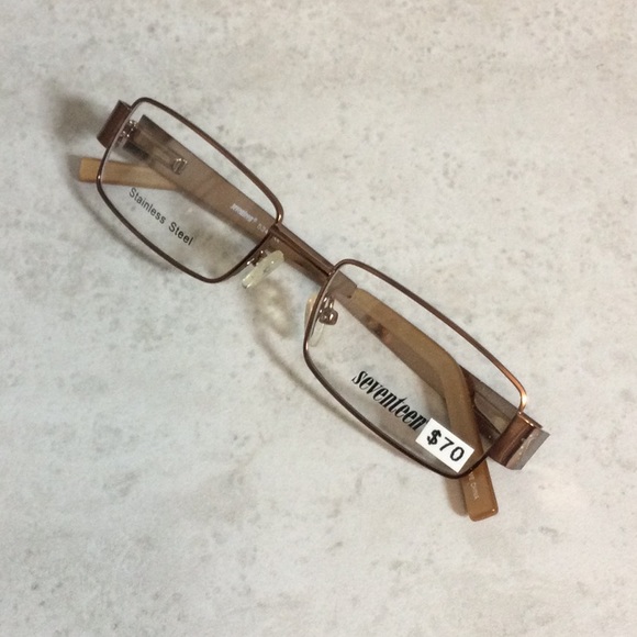 NWT Seventeen copper retro metal eyeglasses new old stock - Picture 1 of 16